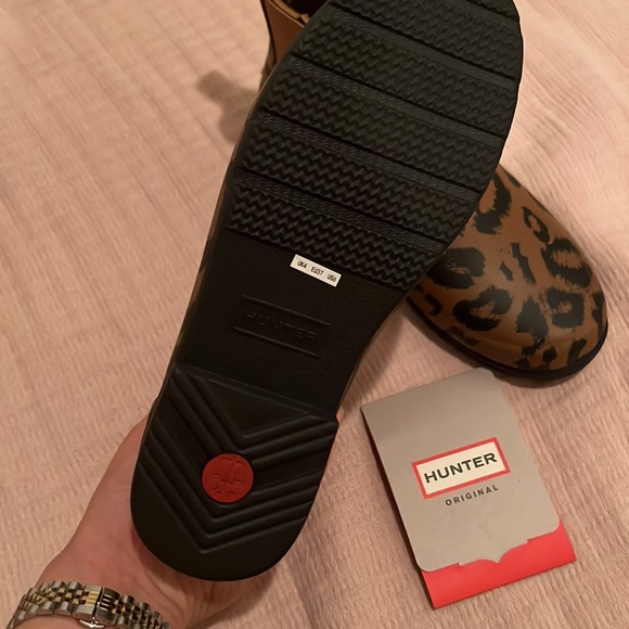 Hunter boots original rain boots leopard print 🤎 NEW 6 - Picture 5 of 5